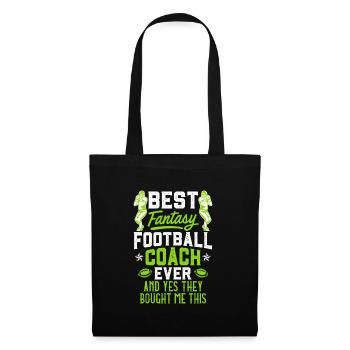 Bester Fantasy Football Coach - Stoffbeutel - Schwarz - Vorne