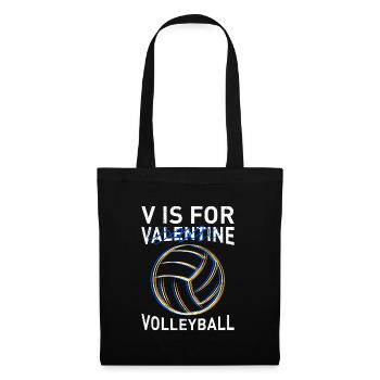 V signifie joueur de volley-ball - Sac en tissu - noir - Devant