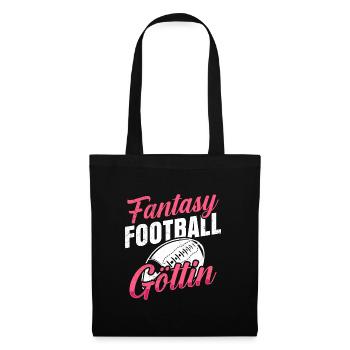 Fantasy Football Göttin Damen Fantasy Football - Stoffbeutel - Schwarz - Vorne