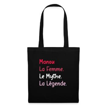 La femme le mythe la légende manou - Sac en tissu - noir - Devant