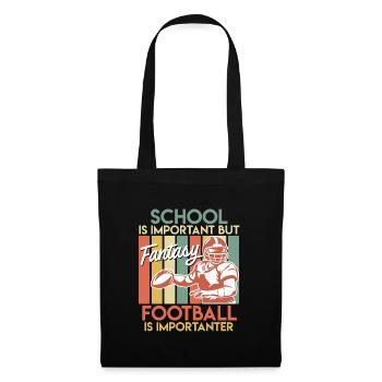 L’école est importante mais le football Fantasy - Sac en tissu - noir - Devant