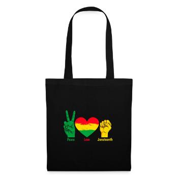 Celebrate Juneteenth Amerika Afrikanische Frau - Stoffbeutel - Schwarz - Vorne