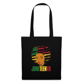 Célébrez Juneteenth USA Amérique Femme africaine - Sac en tissu - noir - Devant