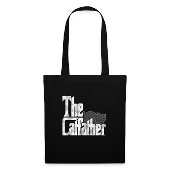 Cat Dad The Catfather Crazy Cat Father Kitty Daddy - Tote Bag - black - Front