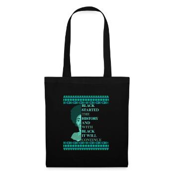 L’histoire des Noirs une femme africaine forte - Sac en tissu - noir - Devant