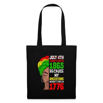 Celebrate Juneteenth Amerika Afrikanische Frau - Stoffbeutel - Schwarz - Vorne