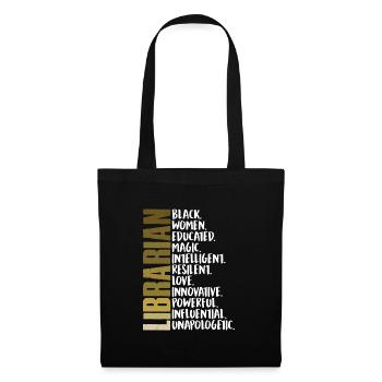 Librarian Black History African Woman - Tote Bag - black - Front