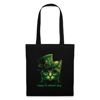 Happy St. Patrick's Day Green Irish Cat - Tote Bag - black - Front
