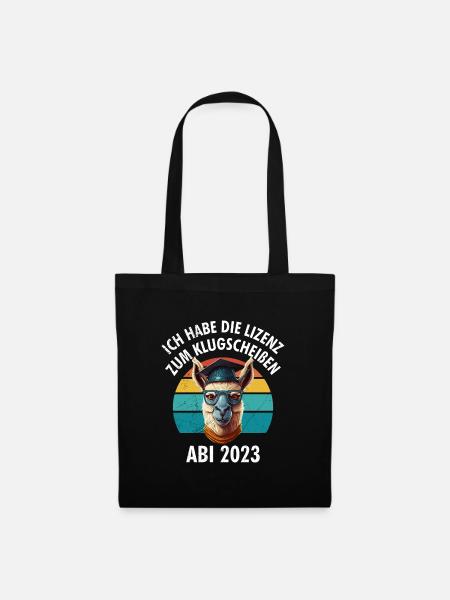 Lizenz zum Klugscheißen Abitur 2023 Abi - Stoffbeutel - Schwarz