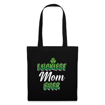 La Saint-Patrick dit maman la plus chanceuse de tous les temps - Sac en tissu - noir - Devant