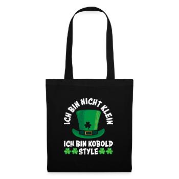 Nicht klein Kobold Größe St Patrick’s Day - Stoffbeutel - Schwarz - Vorne