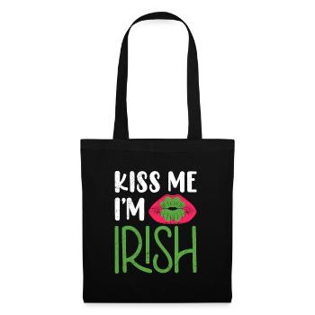 Embrasse-moi je suis irlandais Saint-Patrick - Sac en tissu - noir - Devant