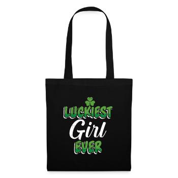 La Saint-Patrick dit la fille la plus chanceuse de tous les temps - Sac en tissu - noir - Devant