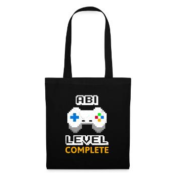 Abitur Level complete Abi 2023 Gamer - Stoffbeutel - Schwarz - Vorne