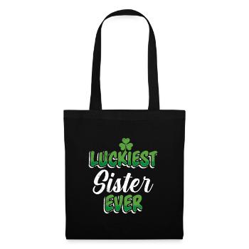 La Saint-Patrick dit la sœur la plus chanceuse de tous les temps - Sac en tissu - noir - Devant