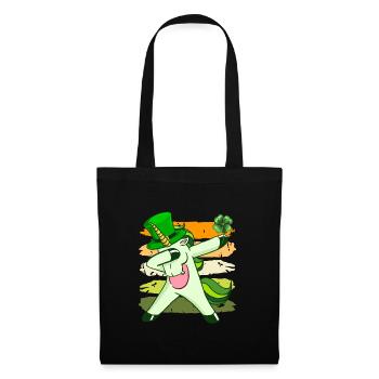 Dabbing Einhorn Kleeblatt St. Patrick's Day - Stoffbeutel - Schwarz - Vorne