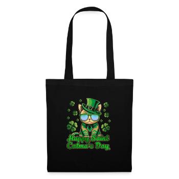 Bonne Saint-Catmas Chats Saint-Patrick - Sac en tissu - noir - Devant