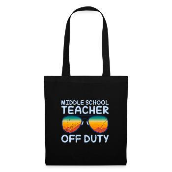 Professeur de classe de collège en congé Professeur de vacances - Sac en tissu - noir - Devant