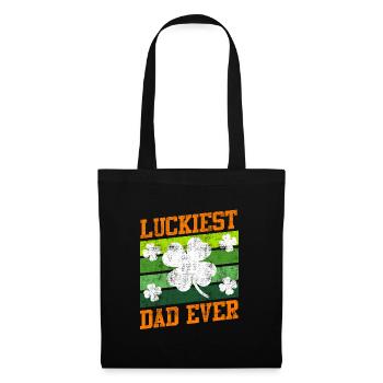 Le père le plus chanceux de tous les temps Clover Saint-Patrick - Sac en tissu - noir - Devant