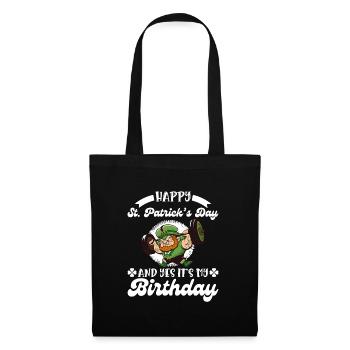 Anniversaire le jour de la Saint-Patrick - Sac en tissu - noir - Devant