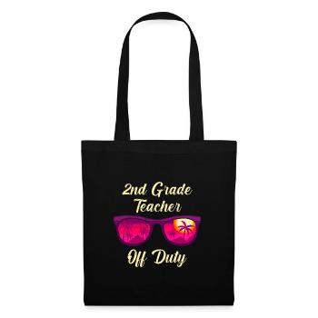 Professeur de classe de deuxième classe en congé Professeur de vacances - Sac en tissu - noir - Devant