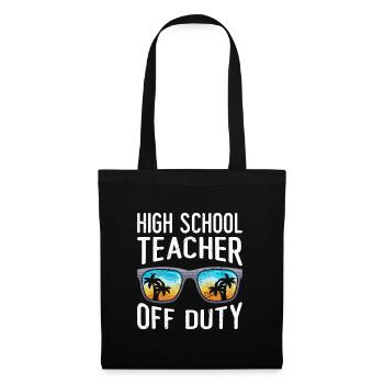 Professeur de lycée en congé Professeur de vacances scolaires - Sac en tissu - noir - Devant