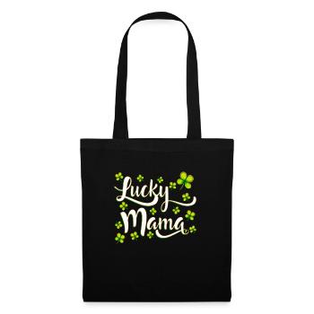 Lucky Mama St. Patrick’s Day - Stoffbeutel - Schwarz - Vorne