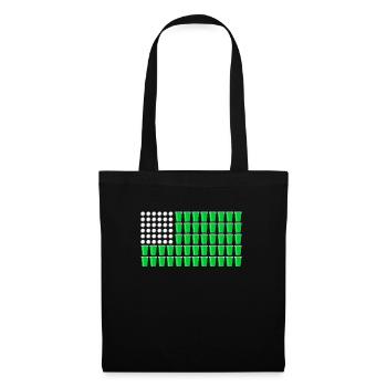 USA College Party Game Spring Break Beer Pong - Sac en tissu - noir - Devant