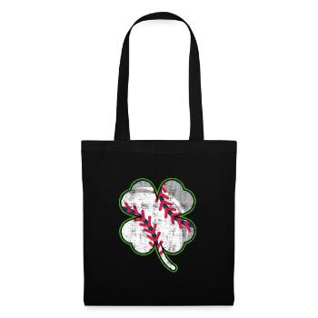 Baseball Player Clover Lucky Charm - Tote Bag - black - Front