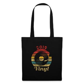 2019 Vinyle Rétro Record Musique Vintage - Sac en tissu - noir - Devant