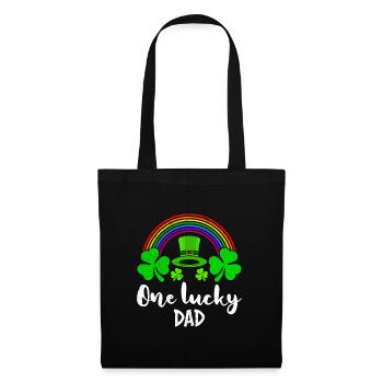 One Lucky Dad St Patrick’s Day Papa - Stoffbeutel - Schwarz - Vorne