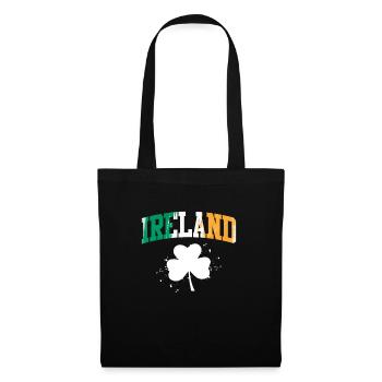 Irland Kleeblatt irischer St. Patrick’s Day - Stoffbeutel - Schwarz - Vorne