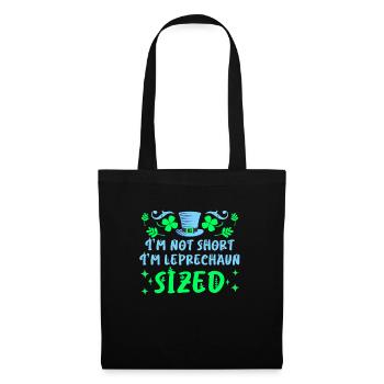 Pas petit, juste un lutin Taille Saint-Patrick - Sac en tissu - noir - Devant