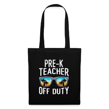 Preschool Kindergarten Educator Off Duty Teacher - Tote Bag - black - Front