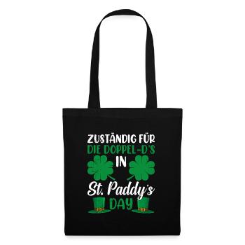 Zuständig für Doppel D's St. Paddys Day - Stoffbeutel - Schwarz - Vorne