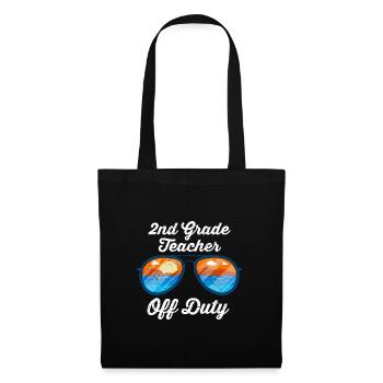Professeur de classe de deuxième classe en congé Professeur de vacances - Sac en tissu - noir - Devant