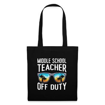 Professeur de classe de collège en congé Professeur de vacances - Sac en tissu - noir - Devant
