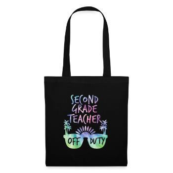 Professeur de classe Deuxième classe Professeur de vacances en congé - Sac en tissu - noir - Devant