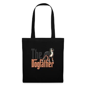 Chien de montagne suisse Papa Dogfather Chiens Papa Fa - Sac en tissu - noir - Devant
