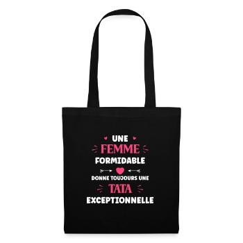 Future tata - Sac en tissu - noir - Devant