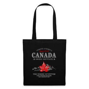 Kanada - Maple Leaf - Canada - Stoffbeutel - Schwarz - Vorne