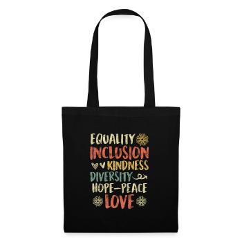 Inclusion handicap acceptation et sensibilisation - Sac en tissu - noir - Devant