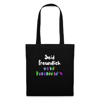 Mental Health Seid freundlich zu euch - Stoffbeutel - Schwarz - Vorne