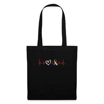 Variété de boucle de sensibilisation au syndrome de Down et - Sac en tissu - noir - Devant