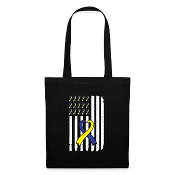 Boucle de sensibilisation au syndrome de Down extra - Sac en tissu - noir - Devant