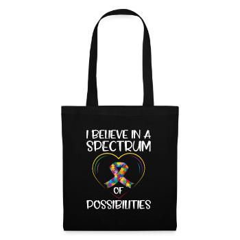 Autisme Je crois au spectre des possibilités - Sac en tissu - noir - Devant