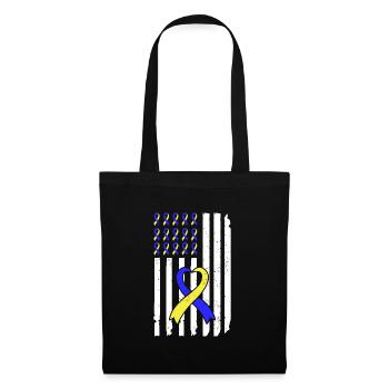 Boucle de sensibilisation au syndrome de Down extra - Sac en tissu - noir - Devant
