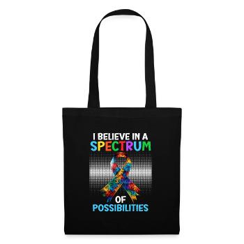 Autisme Je crois en un spectre de - Sac en tissu - noir - Devant