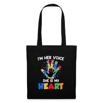 Solidarité autistique pour les enfants autistes - Sac en tissu - noir - Devant