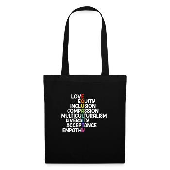 Inclusion Compassion Personnes handicapées - Sac en tissu - noir - Devant